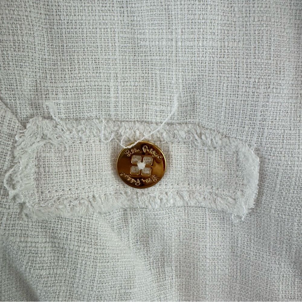 Lilly Pulitzer Millie Fringe Linen Blend Button Up Jacket - Picture 4 of 7